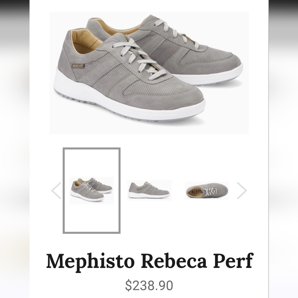 Mephisto Rebeca Perf in Steel Bucksoft - Picture 8 of 8